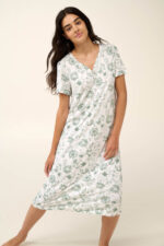 Vamp - Καλοκαιρινό Νυχτικό Micromodal με Ηλιοτρόπια - Image 2