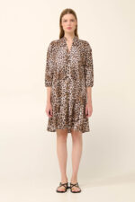 Vamp - Καλοκαιρινό Λεοπάρ Κουμπωτό Φόρεμα από Ποπλίνα - Image 2