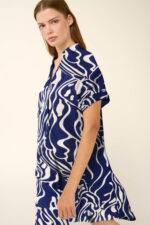 Καλοκαιρινό Φόρεμα από Ποπλίνα με Κοντό Μανίκι - Image 2