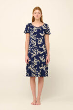 Vamp - Καλοκαιρινό Νυχτικό Micromodal με Κοντό Μανίκι - Image 2