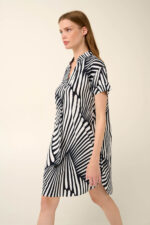 Καλοκαιρινό Φόρεμα από Ποπλίνα με Λαιμόκοψη V - Image 2