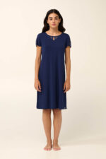 Vamp - Μονόχρωμο Καλοκαιρινό Νυχτικό με Δαντέλα - Image 2