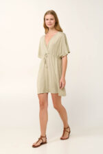 Vamp - Κοντό Καλοκαιρινό Φόρεμα από Viscose Flama - Image 2