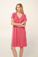 Vamp - Καλοκαιρινό Νυχτικό Micromodal με Κοντό Μανίκι - Image 3