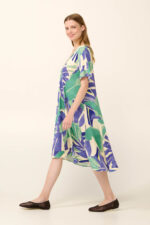 Vamp - Καλοκαιρινό Φόρεμα από Viscose σε Φλοράλ Μοτίβο - Image 3