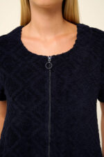 Vamp - Μονόχρωμο Frottee Φόρεμα Θαλάσσης με Φερμουάρ - Image 3