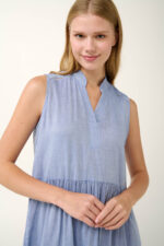 Vamp - Αμάνικο Καλοκαιρινό Φόρεμα με V Λαιμόκοψη - Image 3