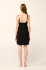 Vamp - Μονόχρωμο Καλοκαιρινό Νυχτικό Micromodal Με Δαντέλα - Image 3