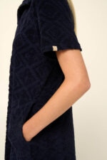 Vamp - Μονόχρωμο Frottee Φόρεμα Θαλάσσης με Φερμουάρ - Image 3