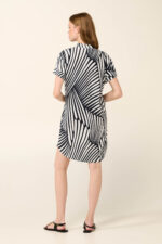 Καλοκαιρινό Φόρεμα από Ποπλίνα με Λαιμόκοψη V - Image 3