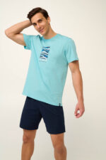 Vamp - Βαμβακερή Ανδρική Πυτζάμα με Κοντό Παντελόνι - Image 3