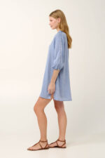 Vamp - Καλοκαιρινό Κουμπωτό Φόρεμα με V Λαιμόκοψη - Image 3