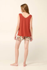 Vamp - Γυναικεία Πυτζάμα Micromodal με Κοντό Παντελόνι - Image 3