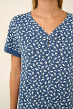 Vamp - Καλοκαιρινό Νυχτικό Micromodal με Κουμπωτή V Λαιμόκοψη - Image 3