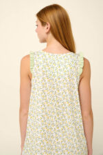 Vamp - Αμάνικο Καλοκαιρινό Νυχτικό από Βαμβάκι με Σούρες - Image 3