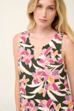 Vamp - Αμάνικο Καλοκαιρινό Φόρεμα σε Φλοράλ Μοτίβο Ακουαρέλα - Image 3