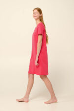 Vamp - Καλοκαιρινό Νυχτικό από Βαμβάκι με Κοντό Μανίκι - Image 3