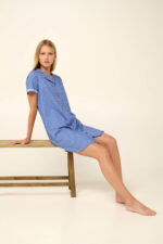 Vamp - Κουμπωτό Καλοκαιρινό Νυχτικό από Βαμβάκι - Image 3