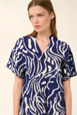 Καλοκαιρινό Φόρεμα από Ποπλίνα με Κοντό Μανίκι - Image 3