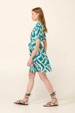 Vamp - Καλοκαιρινό  Κουμπωτό Φλοράλ Φόρεμα από Ποπλίνα - Image 3