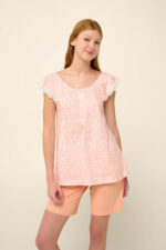Vamp - Βαμβακερή Γυναικεία Πυτζάμα με Κοντό Παντελόνι - Image 3