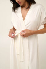 Μονόχρωμη Καλοκαιρινή Γυναικεία Ρόμπα Micromodal - Image 3