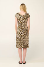 Vamp - Καλοκαιρινό Φόρεμα Viscose με Πιέτα σε Μαροκέν Patchwork Μοτίβο - Image 3