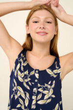 Αμάνικο Καλοκαιρινό Νυχτικό Micromodal με Πατιλέτα - Image 3