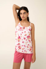 Vamp - Micromodal Babydoll με Floral Top - Image 3