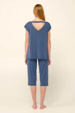 Vamp - Γυναικεία Πυτζάμα Micromodal με Τύπωμα Κοχύλια - Image 4