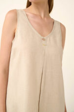 Vamp - Αμάνικο Καλοκαιρινό Φόρεμα από Ποπλίνα - Image 4