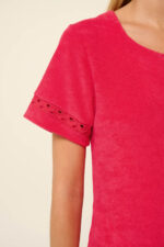 Vamp - Μονόχρωμο Frottee Φόρεμα Θαλάσσης με Φερμουάρ - Image 4