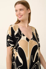 Vamp - Καφτάνι από Viscose με Φλοράλ Μοτίβο - Image 4