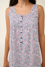 Vamp - Αμάνικο Καλοκαιρινό Νυχτικό από Βαμβάκι με Πατιλέτα - Image 4