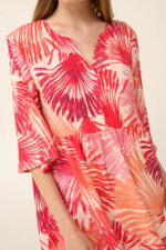 Vamp - Καλοκαιρινό Φόρεμα από Ποπλίνα με Μανίκια 3/4 - Image 4