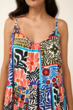 Vamp - Εμπριμέ Καλοκαιρινό Φόρεμα με με Τιράντες - Image 4