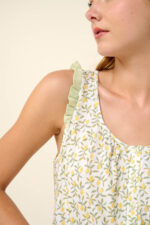 Vamp - Αμάνικο Καλοκαιρινό Νυχτικό από Βαμβάκι με Σούρες - Image 4