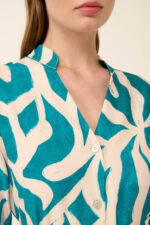 Vamp - Καλοκαιρινό  Κουμπωτό Φλοράλ Φόρεμα από Ποπλίνα - Image 4