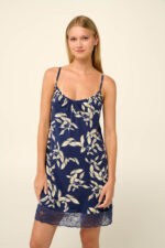 Vamp - Καλοκαιρινό Νυχτικό Micromodal με Τιράντες και Δαντέλα - Image 4