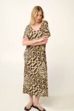 Vamp - Καφτάνι από Viscose με Μαροκέν Patchwork Μοτίβο - Image 4