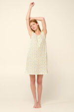 Vamp - Αμάνικο Καλοκαιρινό Νυχτικό από Βαμβάκι με Σούρες - Image 5