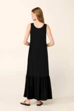 Vamp - Μονόχρωμο Μακρύ Καλοκαιρινό Φόρεμα - Image 2