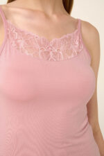 Vamp - Γυναικείο Φανελάκι Micromodal με Δαντέλα - Image 5