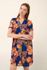 Vamp - Καλοκαιρινό Φόρεμα από Ποπλίνα με Λαιμόκοψη V - Image 5