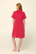 Vamp - Μονόχρωμο Frottee Φόρεμα Θαλάσσης με Φερμουάρ - Image 2