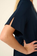 Vamp - Μονόχρωμο Καλοκαιρινό Φόρεμα με V Λαιμόκοψη - Image 6