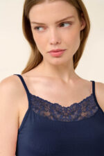 Vamp - Γυναικείο Φανελάκι Micromodal με Δαντέλα