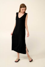 Vamp - Μονόχρωμο Αμάνικο Καλοκαιρινό Φόρεμα - Image 3