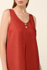 Αμάνικο Καλοκαιρινό Φόρεμα με Πιέτα - Image 3