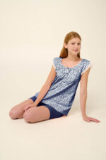 Vamp - Βαμβακερή Γυναικεία Πυτζάμα με Κοντό Παντελόνι - Image 2